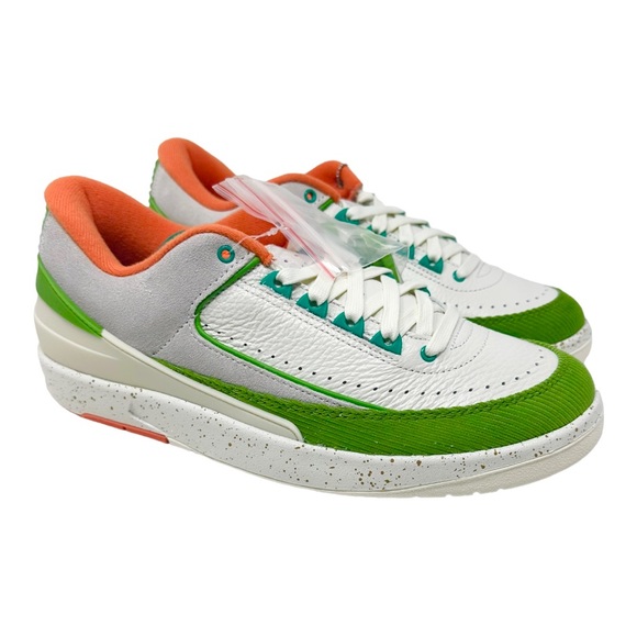 Women’s Air Jordan 2 Low SP Titan DV6206183 Sail/Safety Orange/Chlorophyll Sz 10 - Picture 1 of 9